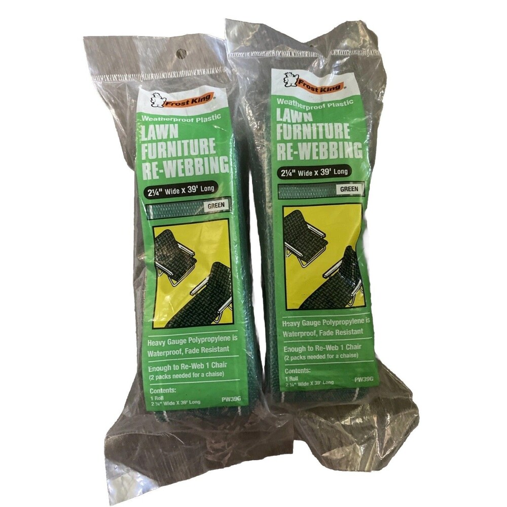 Frost King Lawn Chair ReWebbing Green 39’ L x 2.25" W PW39G New Lot of 2